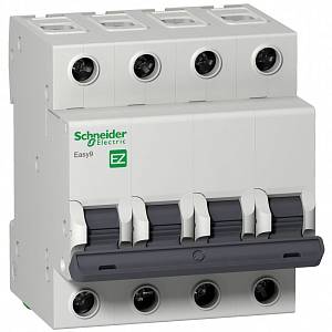 Автоматич-й выкл-ль Schneider EASY 9 4П 10А С 4,5кА 400В EZ9F34410