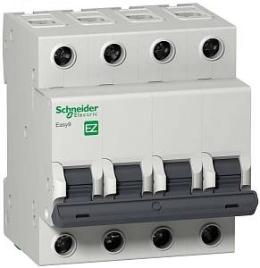 Автоматич-й выкл-ль Schneider EASY 9 4П 10А С 4,5кА 400В EZ9F34410