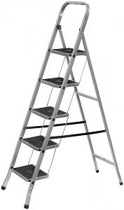 Лестница-стремянка стальная, 5 широких ступеней, Н=152 см, вес 8,25 кг FIT